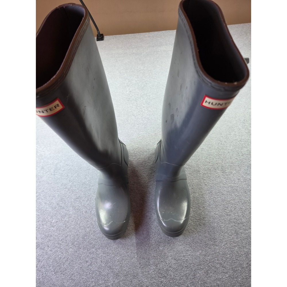 Hunter Womens Original Tall Rain Boots Size 8 Gray Matte Gorpcore